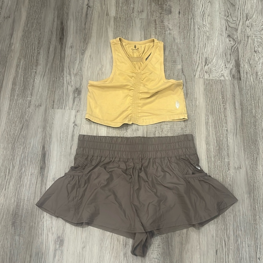 FP Movement Brown Athletic Shorts